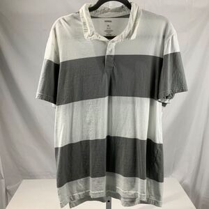 Sonoma Polo Striped Grey & White Size XL